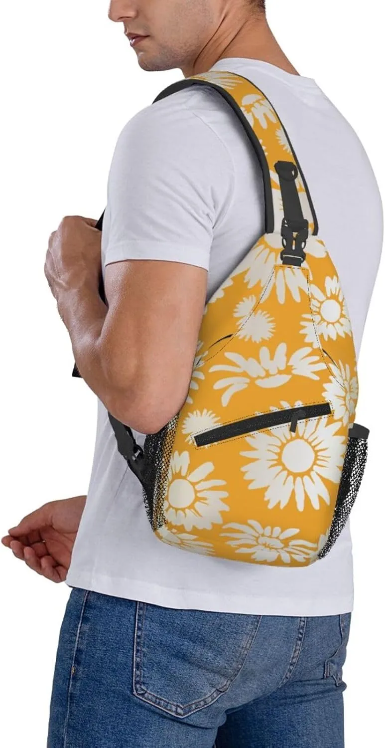Rainbow Camouflage Sling Bag Adjustable Crossbody Bag Casual Chest Bags Travel Shoulder Backpack For Women Men