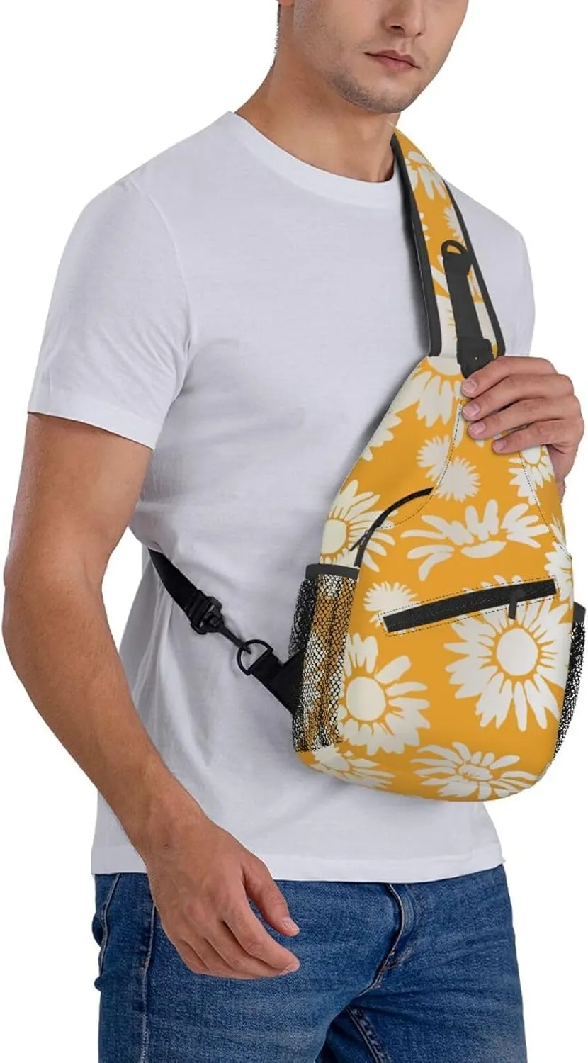 Rainbow Camouflage Sling Bag Adjustable Crossbody Bag Casual Chest Bags Travel Shoulder Backpack For Women Men