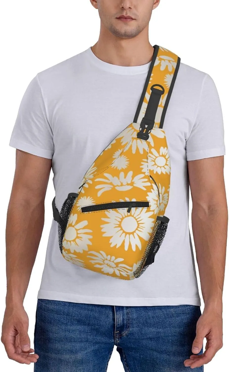 Rainbow Camouflage Sling Bag Adjustable Crossbody Bag Casual Chest Bags Travel Shoulder Backpack For Women Men