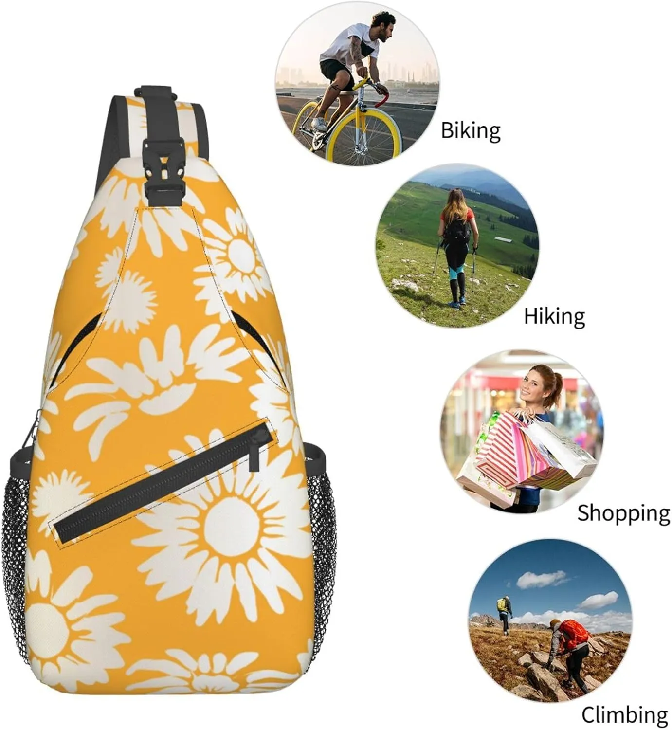 Rainbow Camouflage Sling Bag Adjustable Crossbody Bag Casual Chest Bags Travel Shoulder Backpack For Women Men