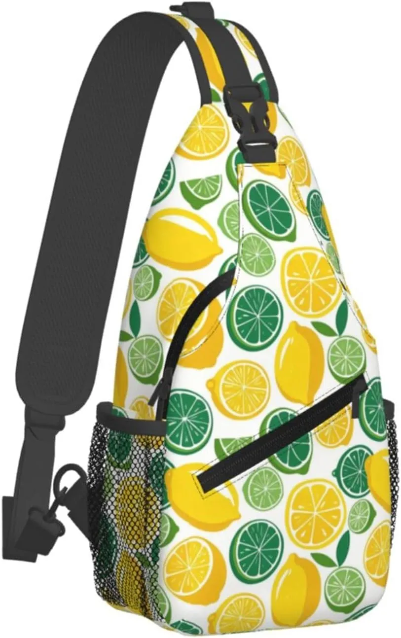 Refreshing Mint Leaves Crossbody Bags Cross Chest Bag Adjustable Sling Backpack for Women Men
