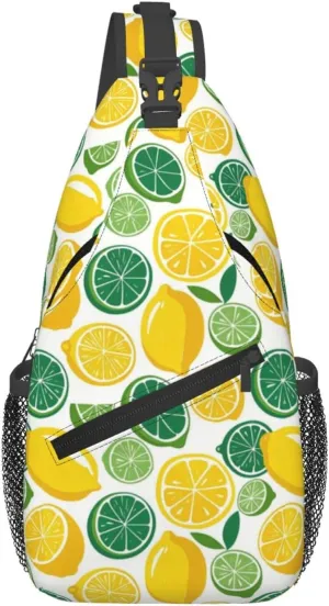 Refreshing Mint Leaves Crossbody Bags Cross Chest Bag Adjustable Sling Backpack for Women Men