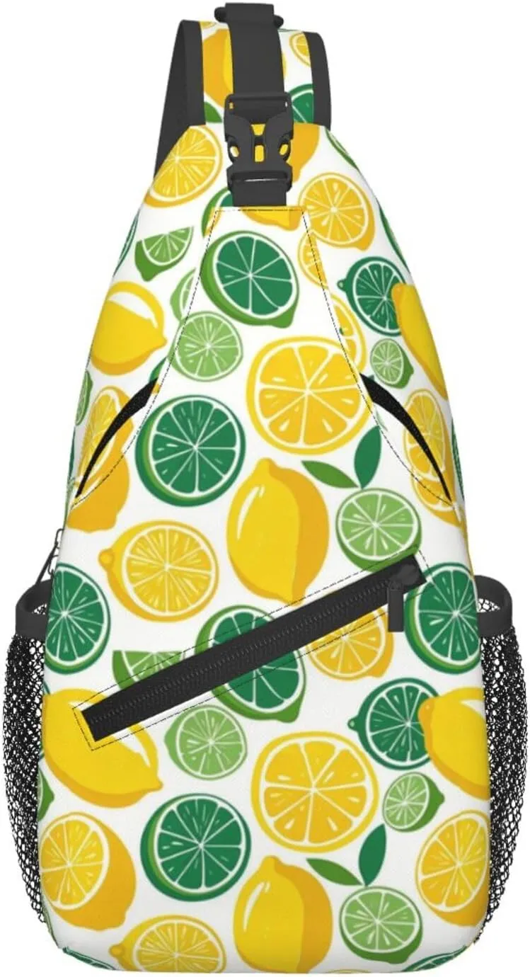 Refreshing Mint Leaves Crossbody Bags Cross Chest Bag Adjustable Sling Backpack for Women Men