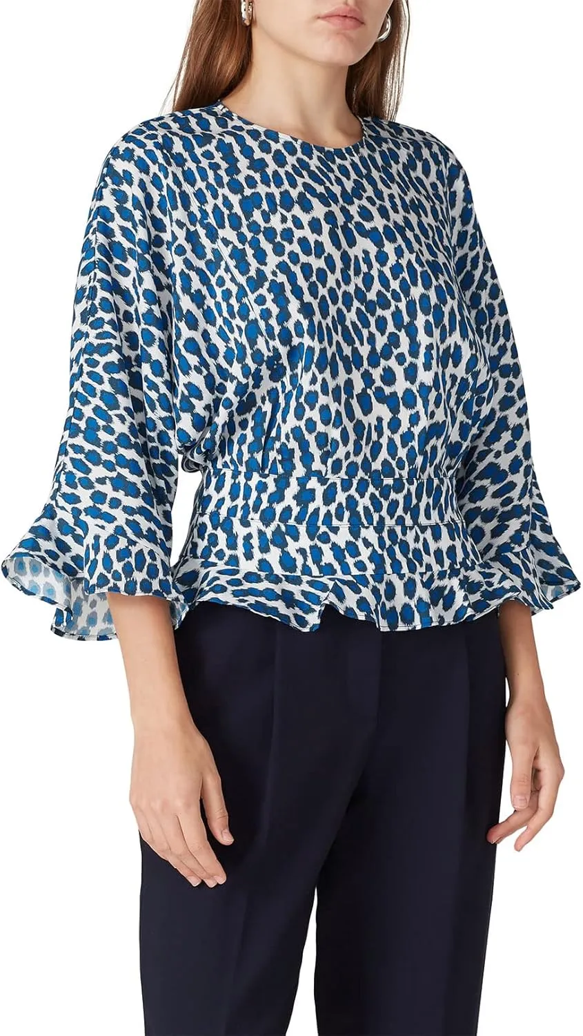 Rent The Runway Pre-Loved Red Tie Waist Long Sleeve Blouse