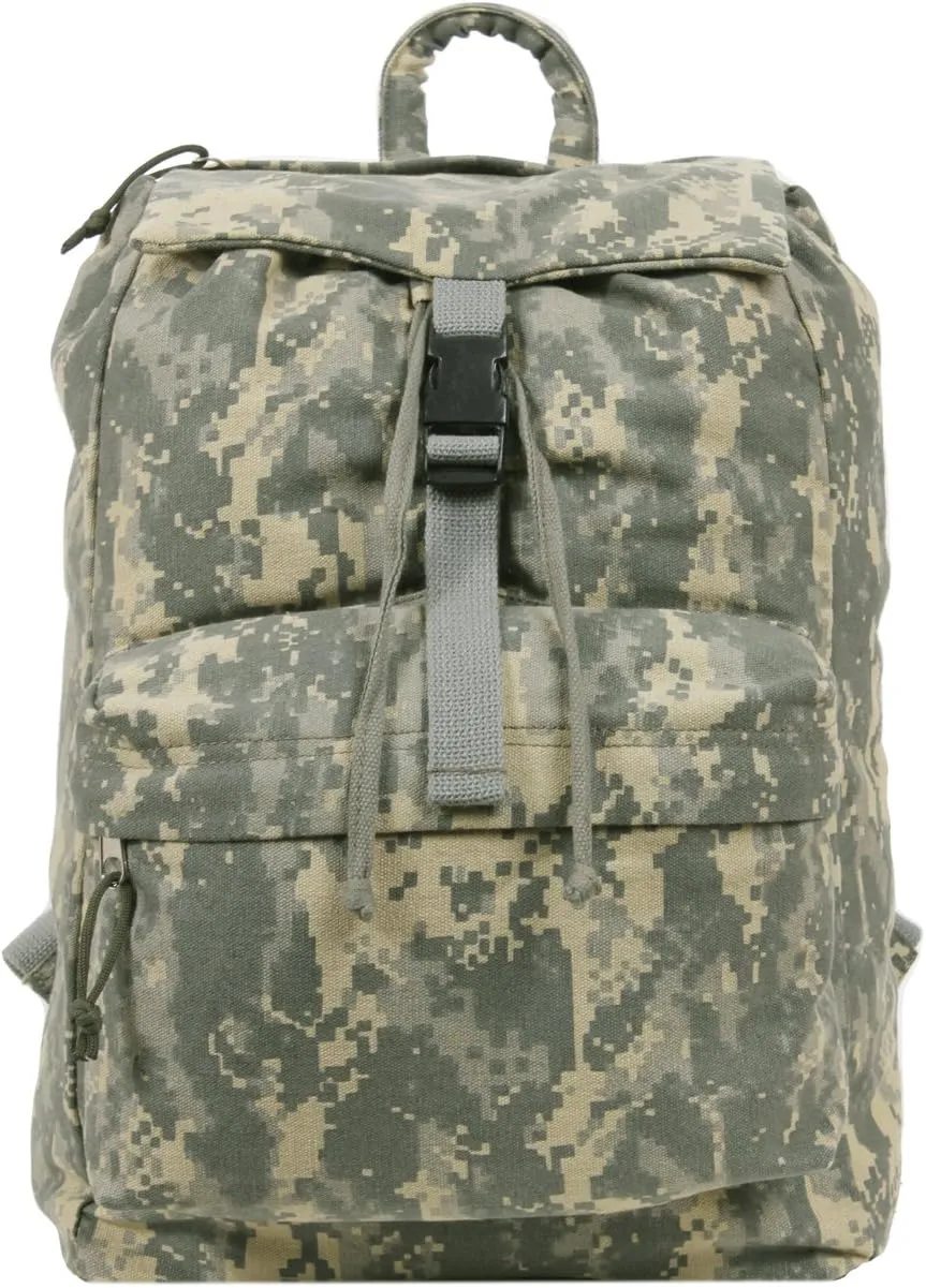 Rothco Canvas Daypack – Heavy-Duty Cotton Canvas Backpack for Hiking, Camping, Traveling, and Daily Use – 34L Capacity