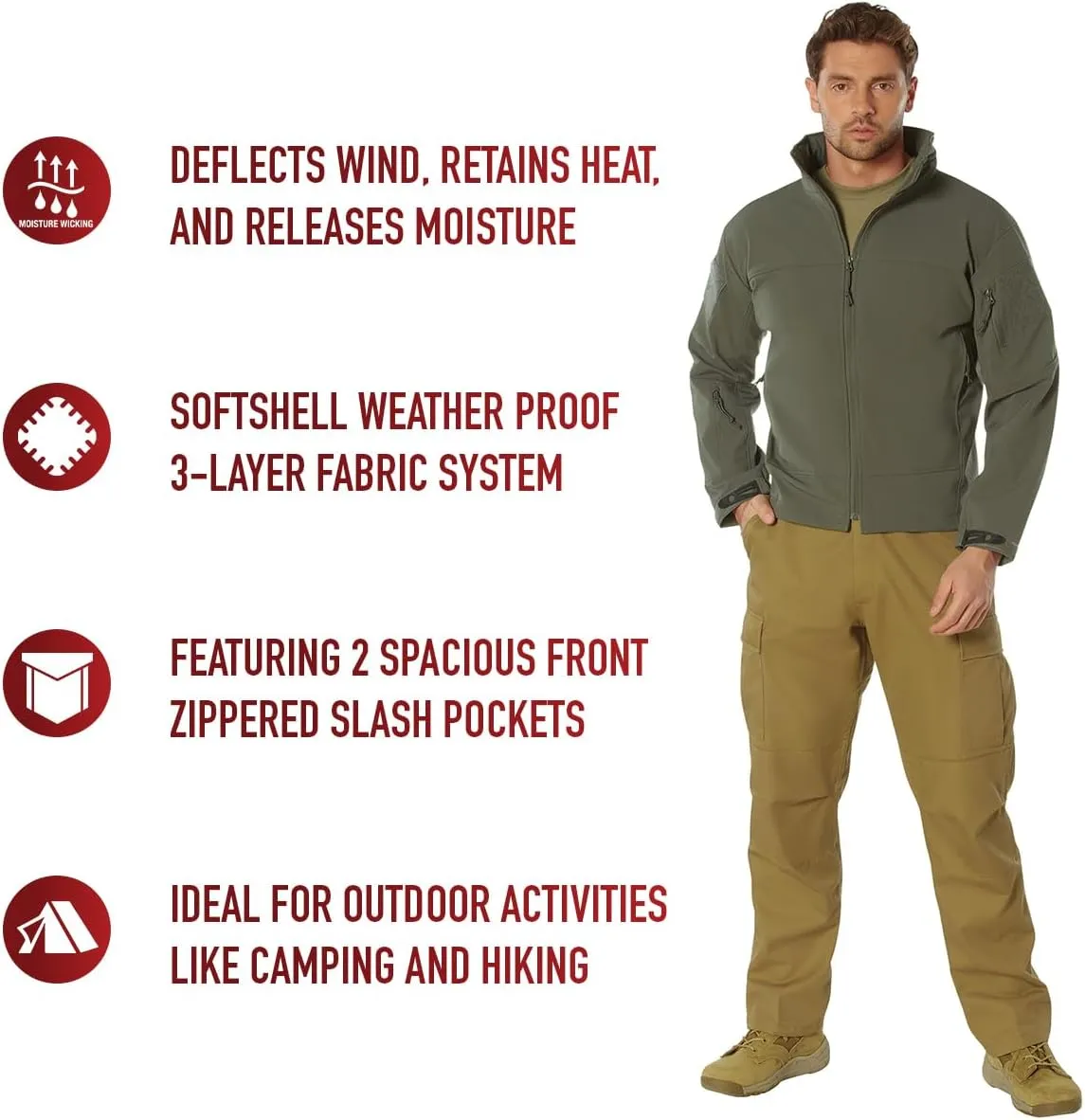 Rothco Covert Ops Lt Weight Soft Shell Jacket