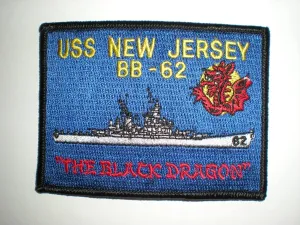 S New Jersey BB-62 Patch -Color