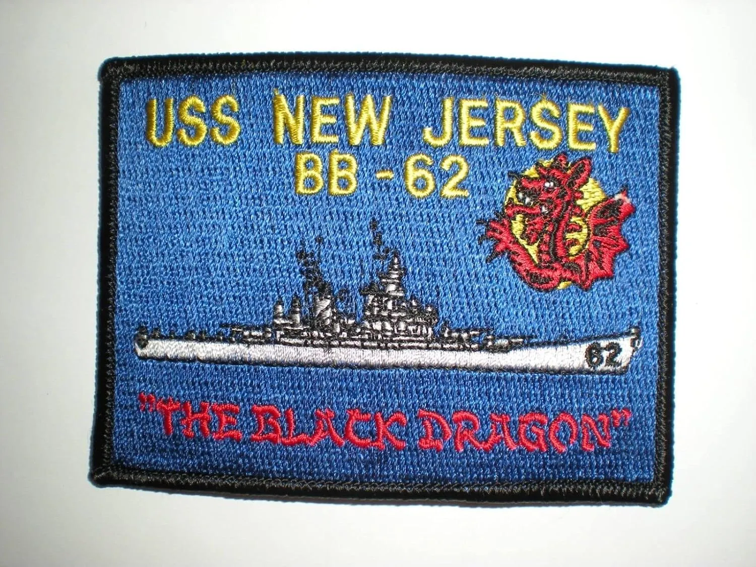 S New Jersey BB-62 Patch -Color