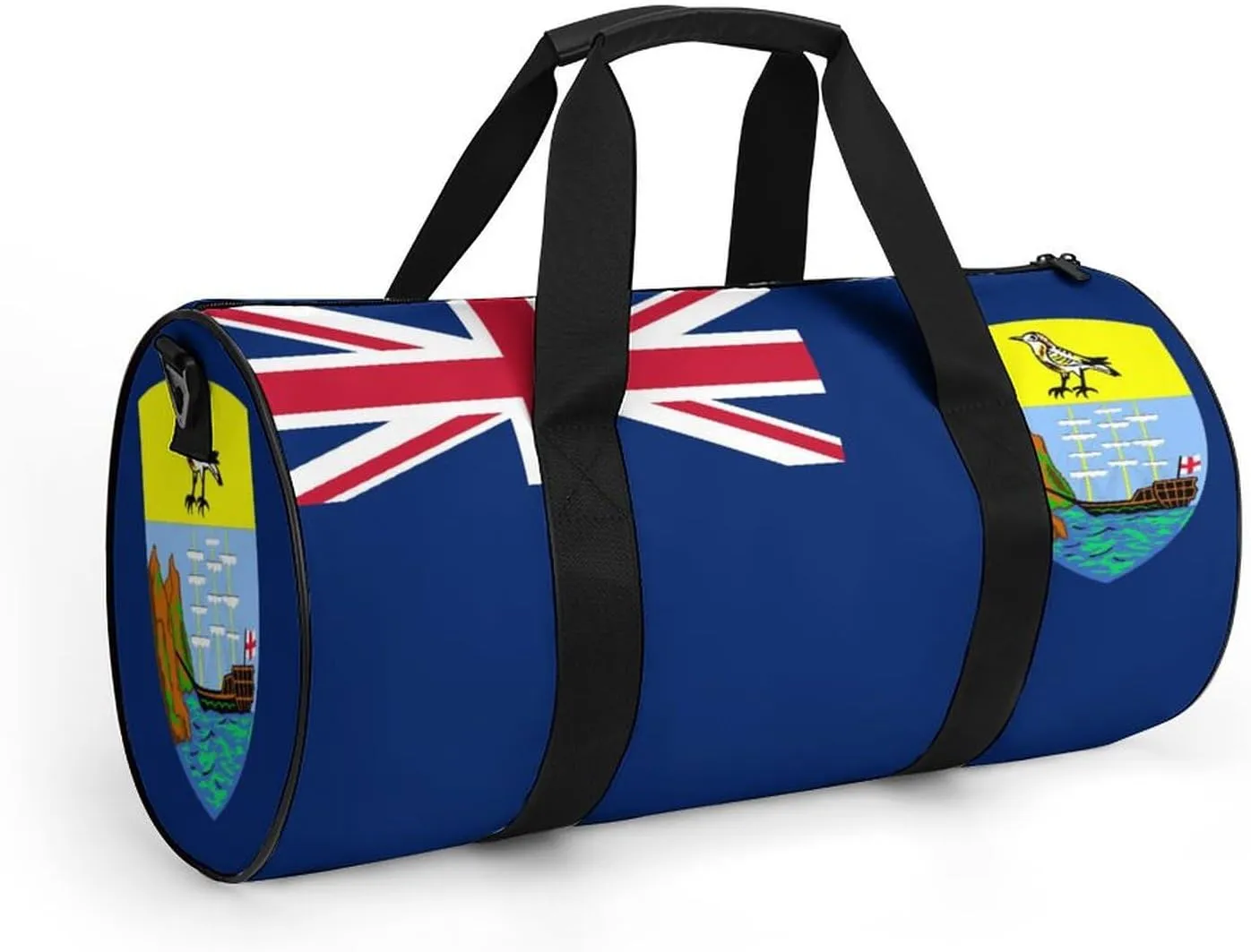 Saint Helena Flag Gym Duffel Bag for Women Men Dry Wet Pocket Travel Tote