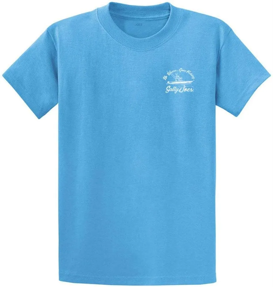 SALTY JOES Men's Fishing & Boating Graphic Logo Cotton T-Shirts in Regular, Big and Tall