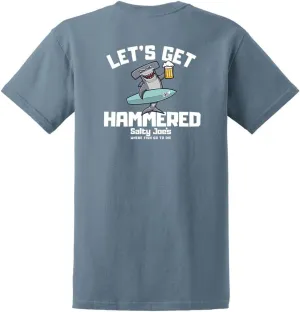 SALTY JOES Men's Let's Get Hammered Logo Heavy Cotton Tees