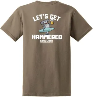 SALTY JOES Men's Let's Get Hammered Logo Heavy Cotton Tees