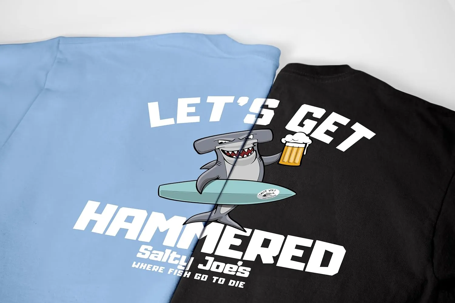 SALTY JOES Men's Let's Get Hammered Logo Heavy Cotton Tees