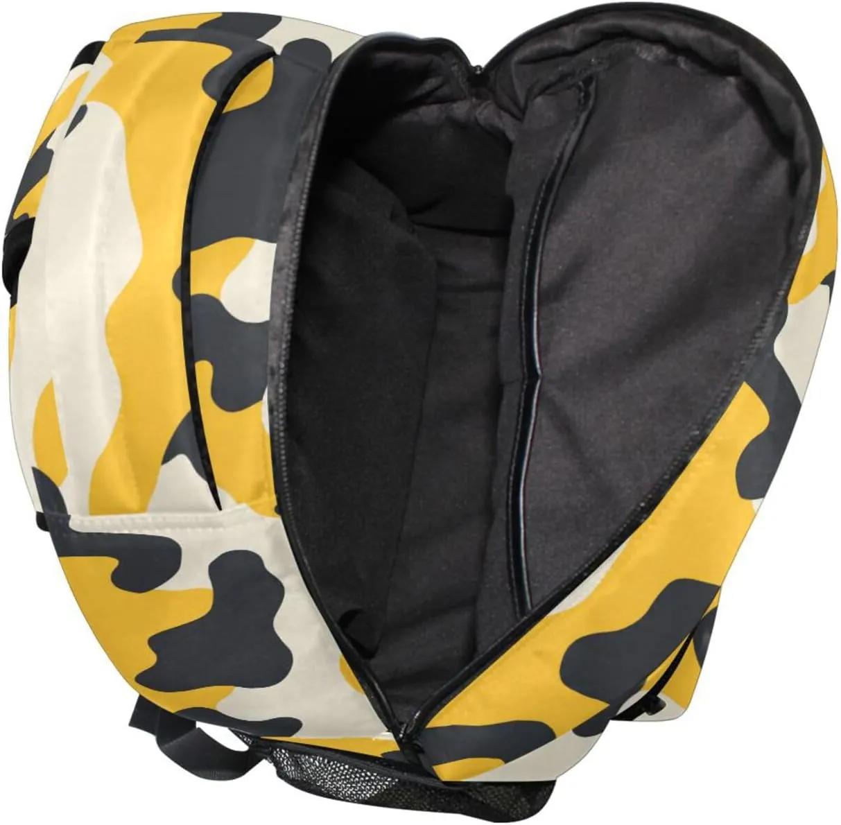 School Backpack for Men Women Fashion Travel Laptop Backpack with Chest Strap for Travel Trip Camouflage Yellow Camouflage Beige