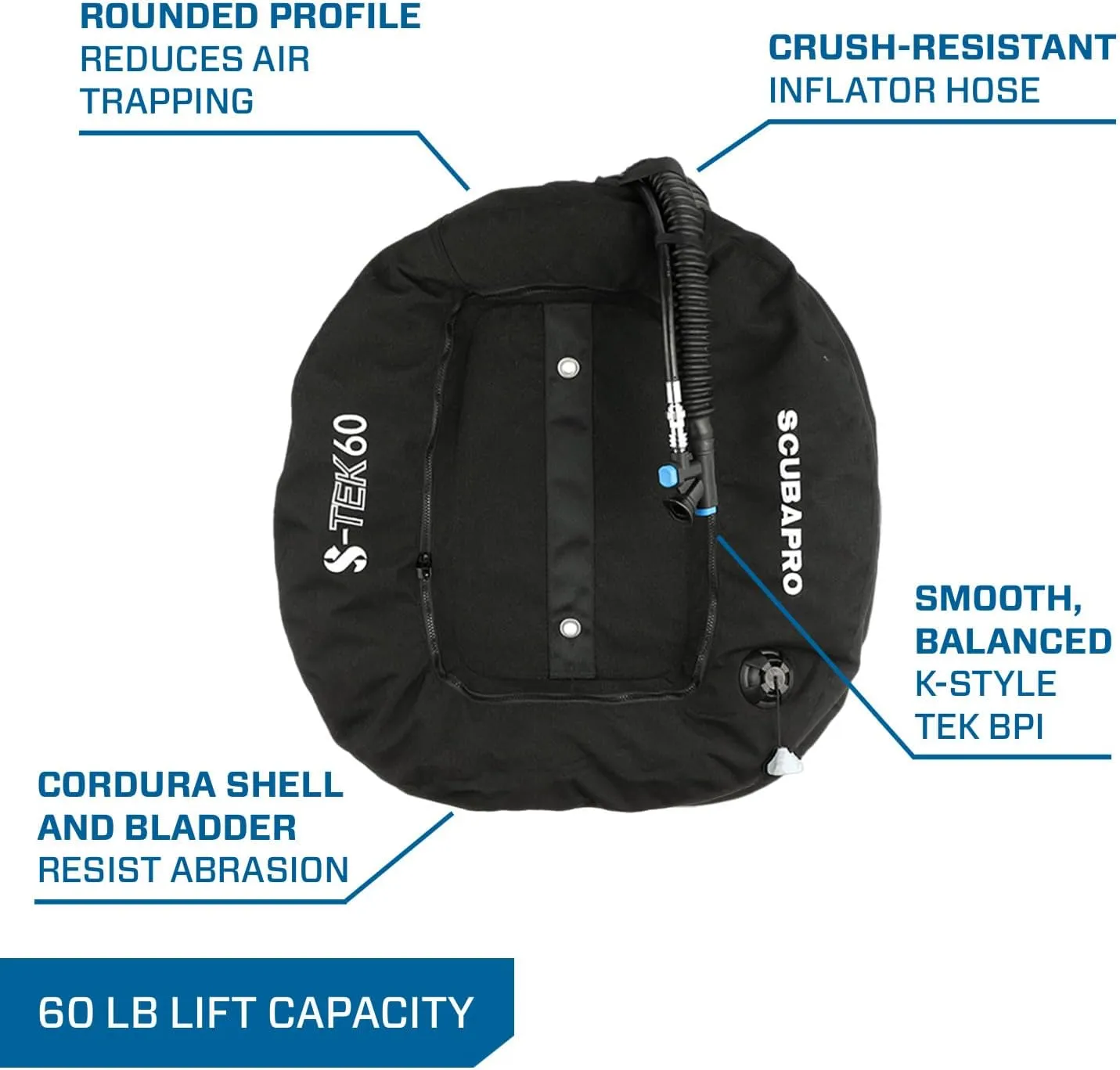 SCUBAPRO S-Tek Pro System for Technical Scuba Diving, Harness with Back Plate in Stainless Steel