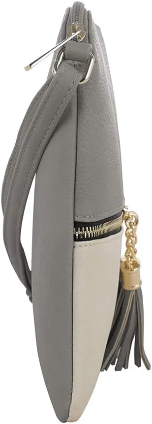 SG SUGU Lightweight Medium Crossbody Bag Shoulder Bag with Tassel and Zipper Pocket