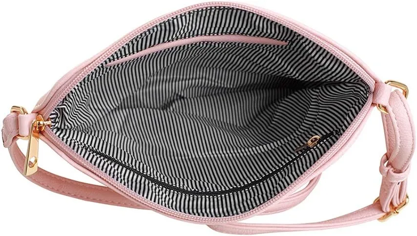 SG SUGU Lightweight Medium Crossbody Bag Shoulder Bag with Tassel and Zipper Pocket