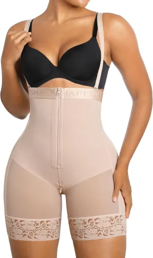 SHAPELLX Shapewear for Women Tummy Control Fajas Colombianas Body Shaper Postpartum Plus Size Butt Lifting Bodysuit