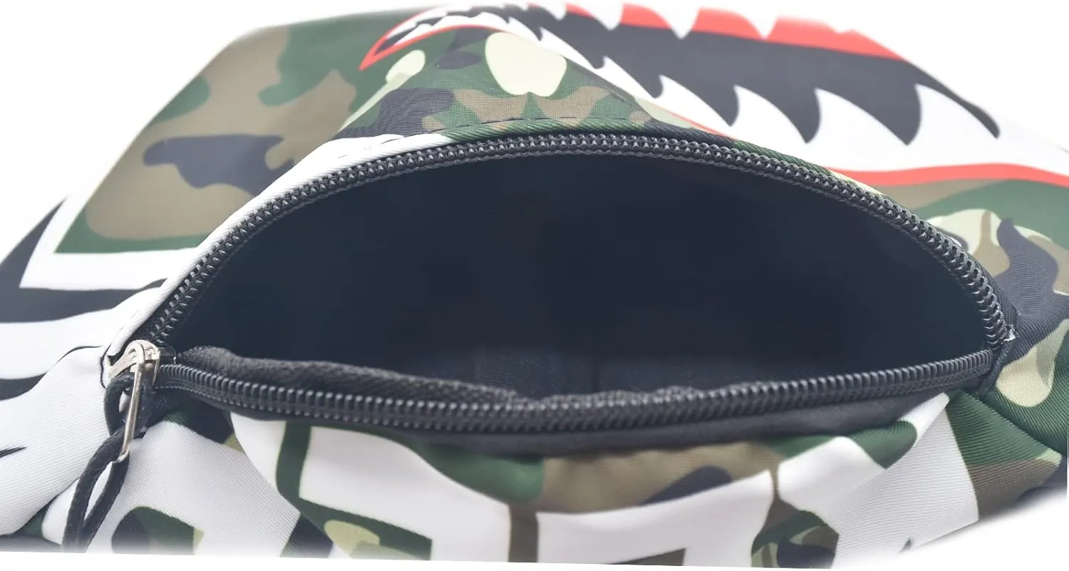 Shark Kids Waist Fanny Pack for Toddler Girls Boys Small Crossbody Purse Waist Pouch Belt Bag for Running Hiking Cycling