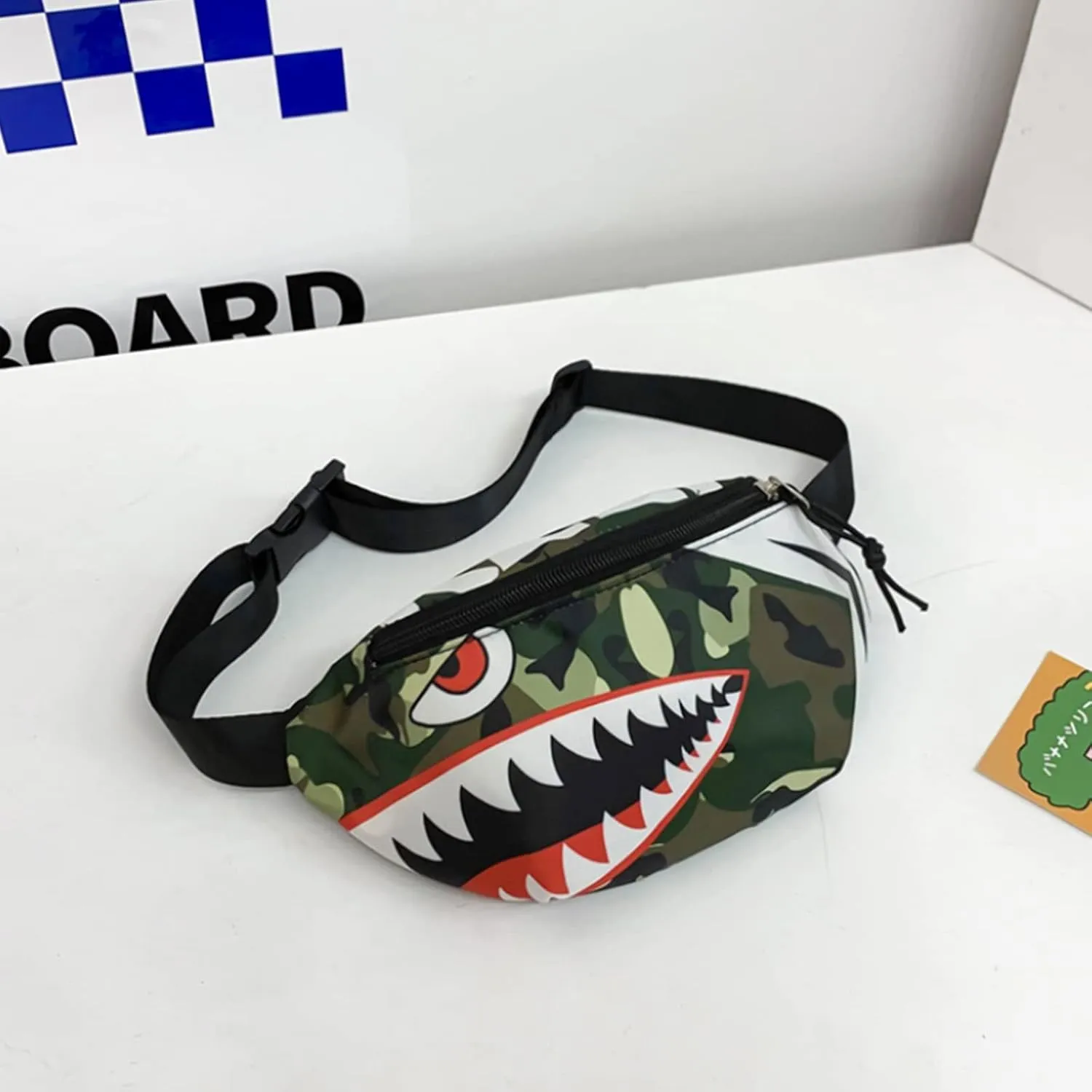 Shark Kids Waist Fanny Pack for Toddler Girls Boys Small Crossbody Purse Waist Pouch Belt Bag for Running Hiking Cycling