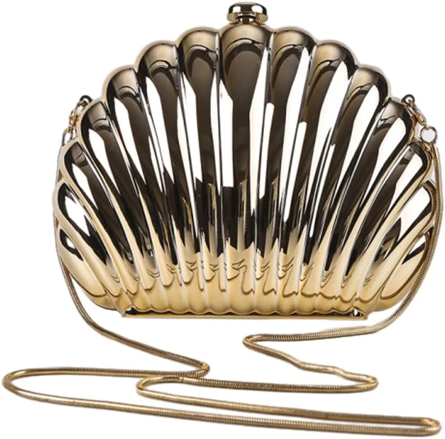Shell-Shaped Evening Bags for Women Acrylic Handbags for Women Clutch and Purse Satchel Shoulder Bag for Party Wedding