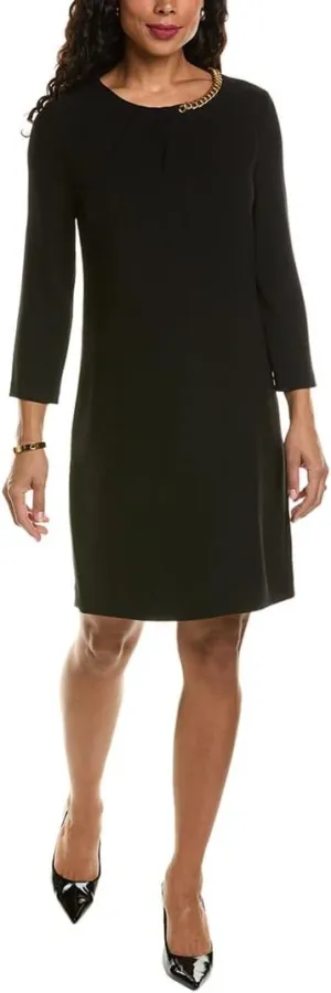 Shift Dress with Chain Detail