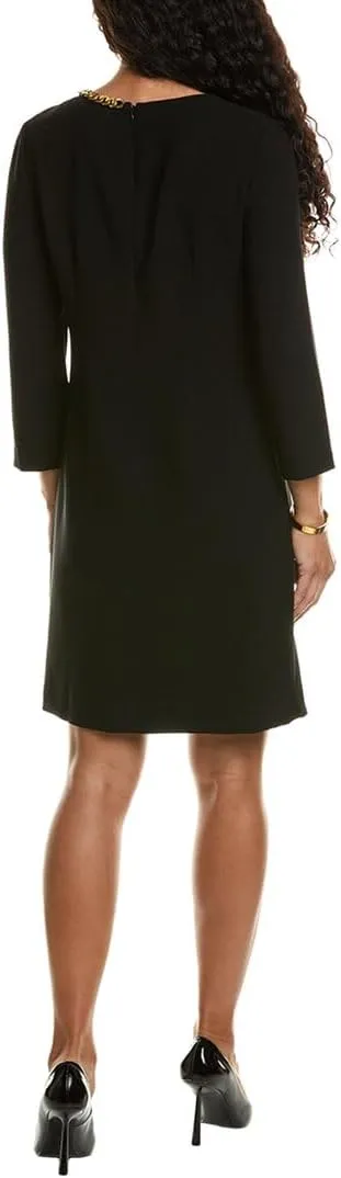 Shift Dress with Chain Detail