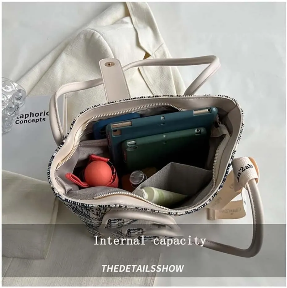 Shoulder Bag Women's Autumn and Winter Canvas Commuter Tote Crossbody Bags
