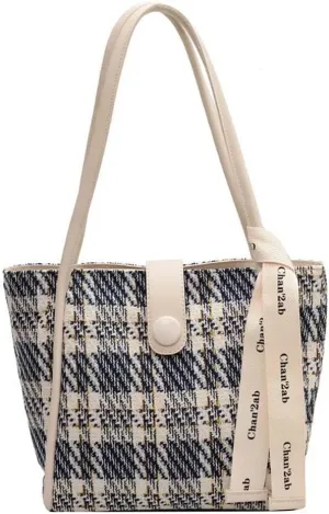 Shoulder Bag Women's Autumn and Winter Canvas Commuter Tote Crossbody Bags