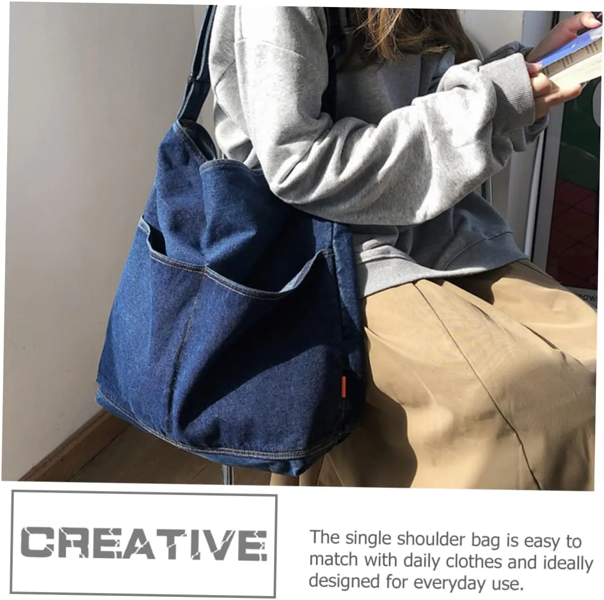 Shoulder Bags Large-capacity Bag Crossbody Leather Bags for Women Denim Cross-body Bag Vintage Crossbody