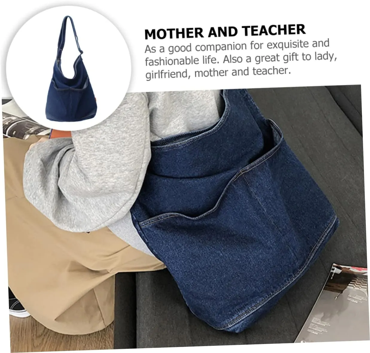 Shoulder Bags Large-capacity Bag Crossbody Leather Bags for Women Denim Cross-body Bag Vintage Crossbody