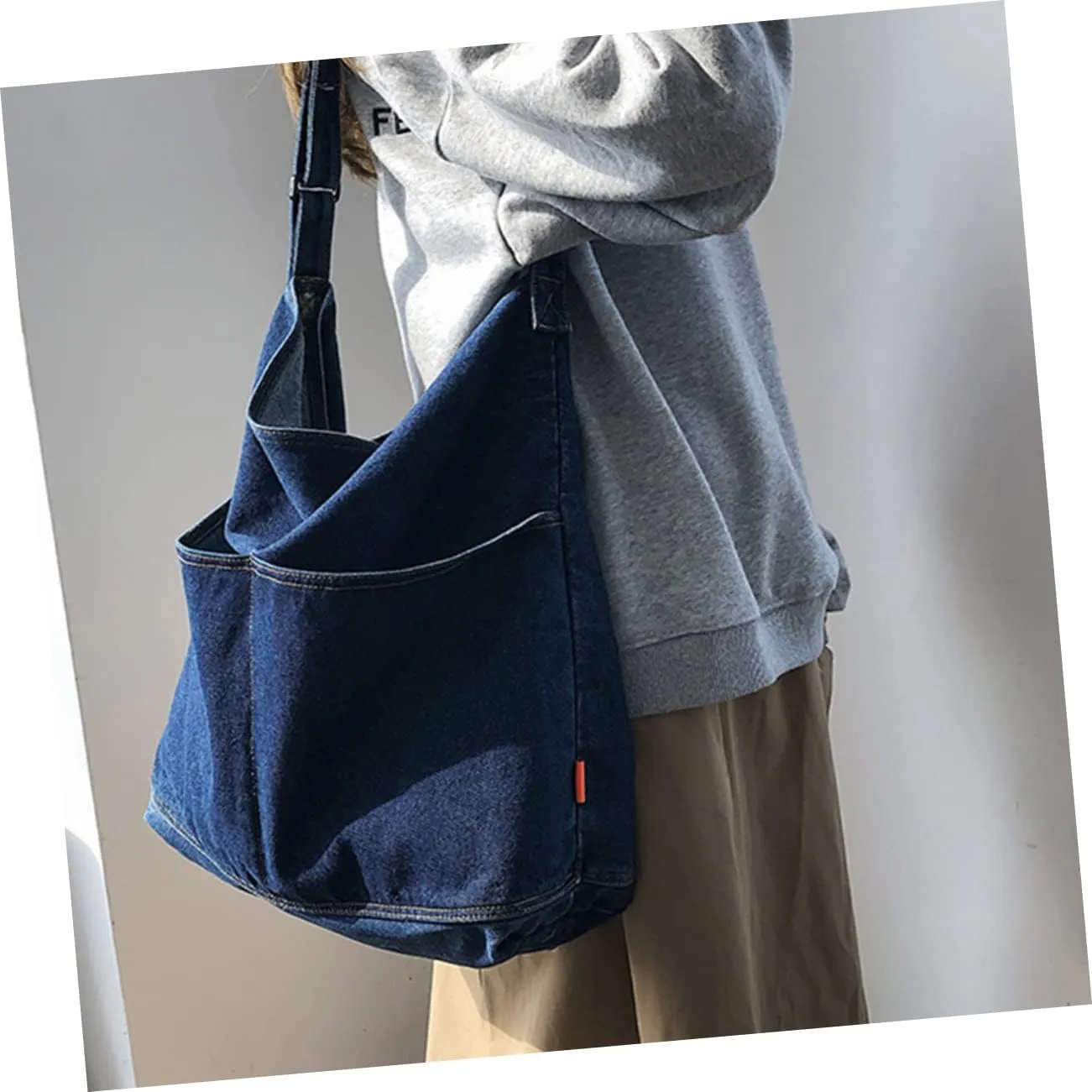 Shoulder Bags Large-capacity Bag Crossbody Leather Bags for Women Denim Cross-body Bag Vintage Crossbody