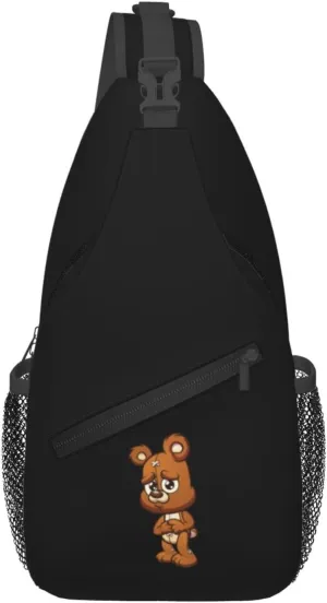 Shy Bear Crossbody Bags For Women Men Chest Backpack Gym Shoulder Bag Travel Outdoor Sports Casual Crossbody Bags