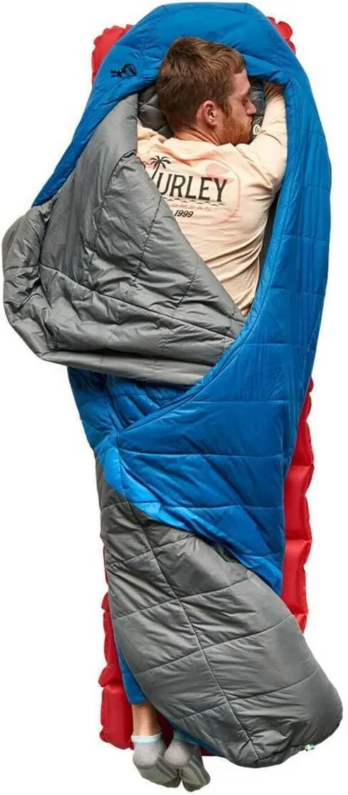 Sierra Designs Night Cap 20-20 Degree Zipperless Sleeping Bag with 100% Recycled Synthetic Insulation, Fold Over Blanket Design, Camping & Backpacking Sleeping Bag 2023