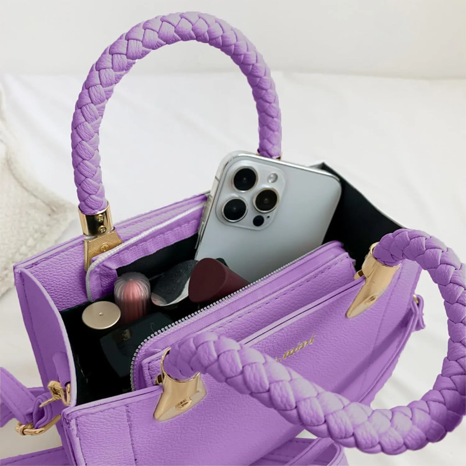 Simplicity Tote Bag for Women,Small Crossbody Bags for Women with Woven Handle Suitable For Party, Work, Leisure