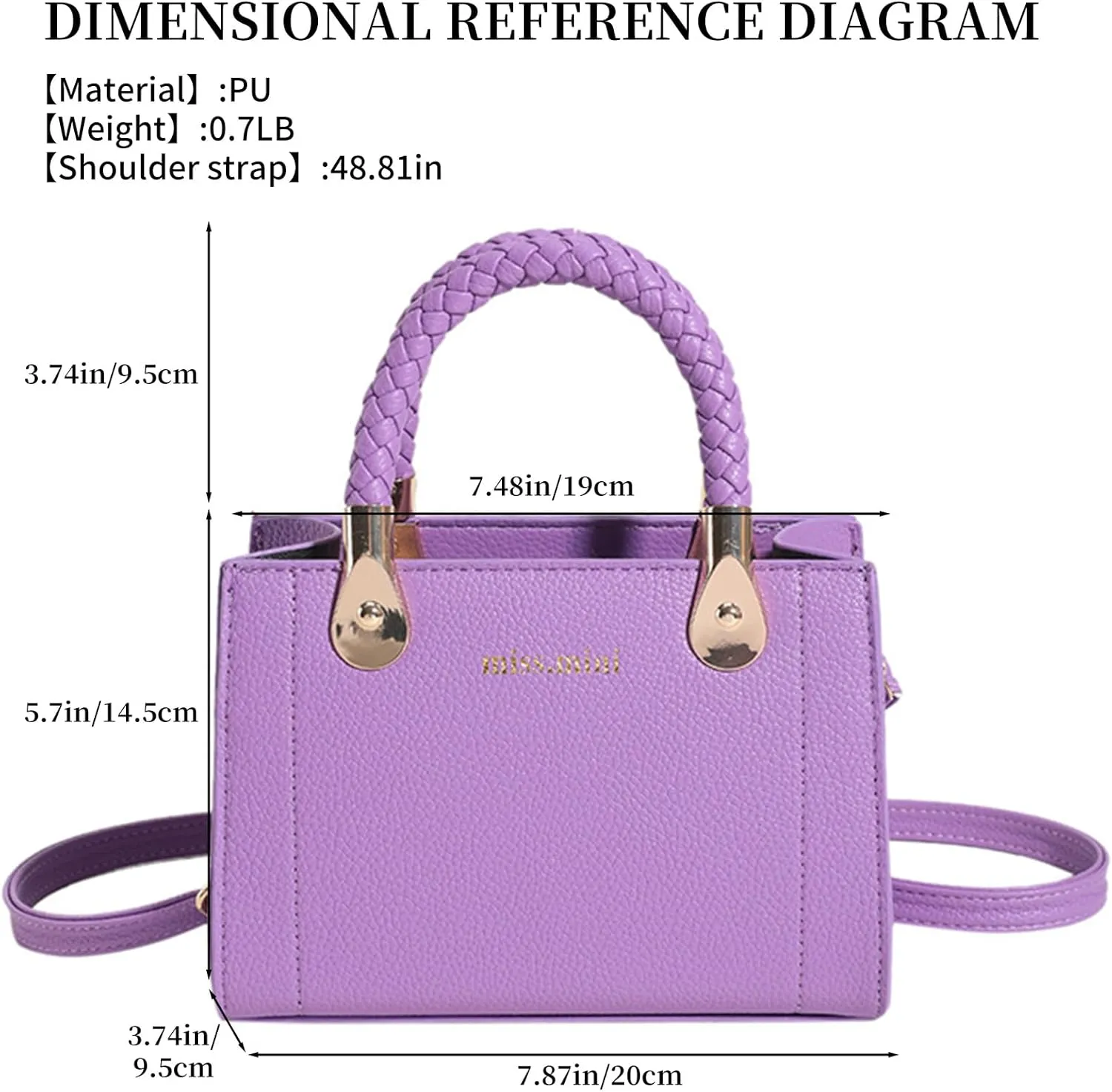 Simplicity Tote Bag for Women,Small Crossbody Bags for Women with Woven Handle Suitable For Party, Work, Leisure