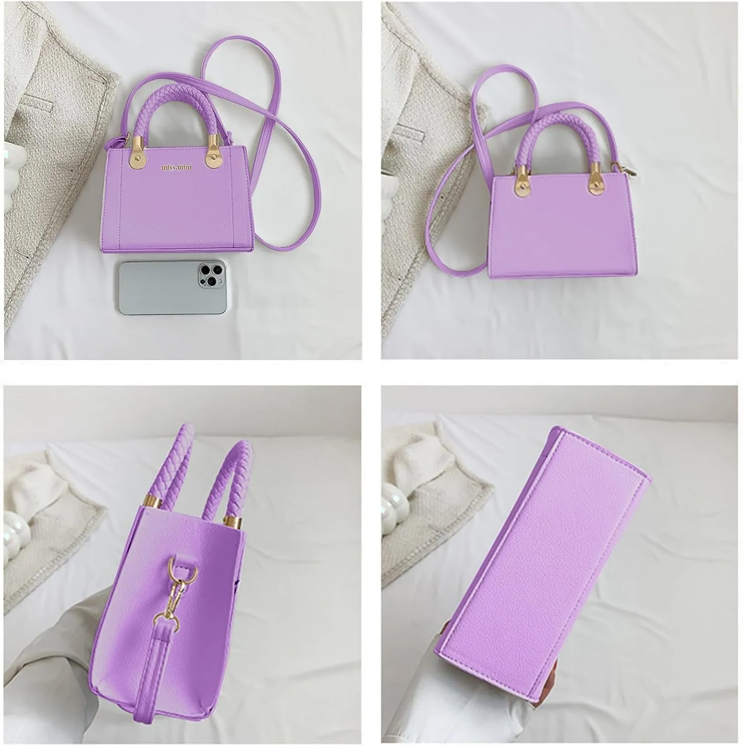 Simplicity Tote Bag for Women,Small Crossbody Bags for Women with Woven Handle Suitable For Party, Work, Leisure