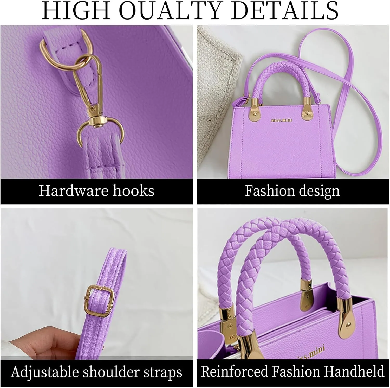 Simplicity Tote Bag for Women,Small Crossbody Bags for Women with Woven Handle Suitable For Party, Work, Leisure