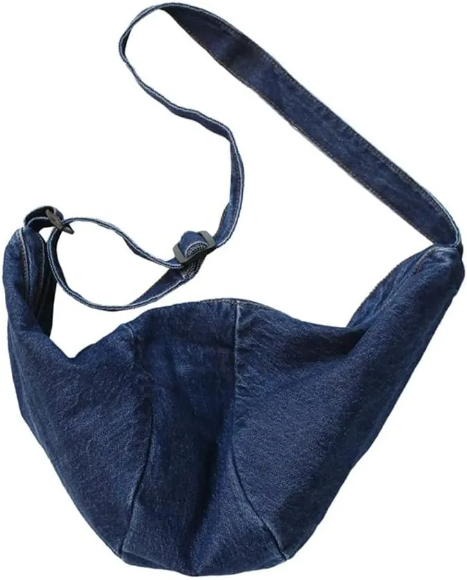 Single color Denim Canvas Handbag Cross Body Shoulder Purse Bag Tote-Handbag for Women