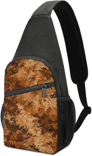 Sling Backpack for Women Men Crossbody Chest Bag Travel Camouflage Pattern Daypack Shoulder Bag for Hiking