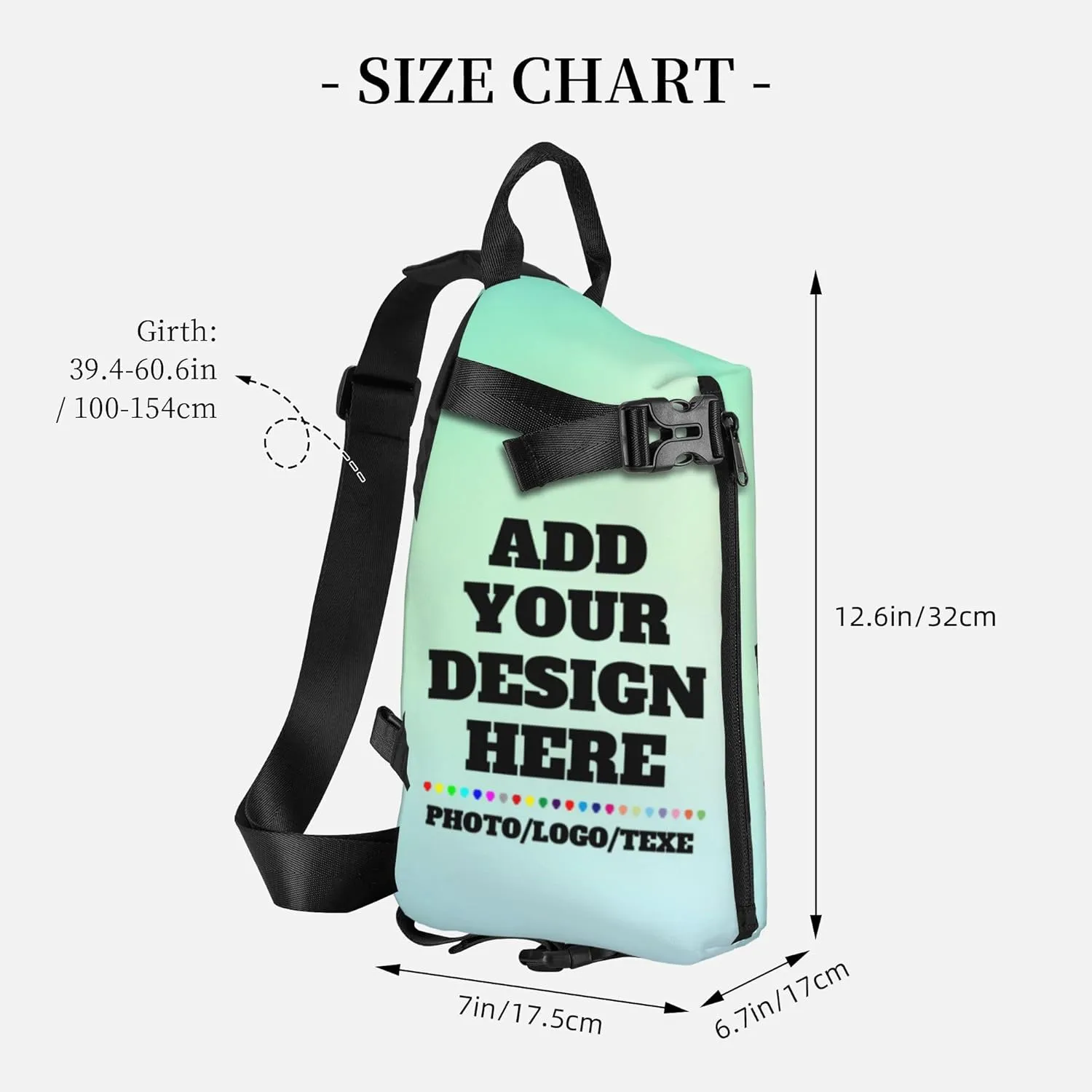 Sling Bag Custom bag Customized Chest Bag For Men Women Chest Bag Travel Hiking Daypack