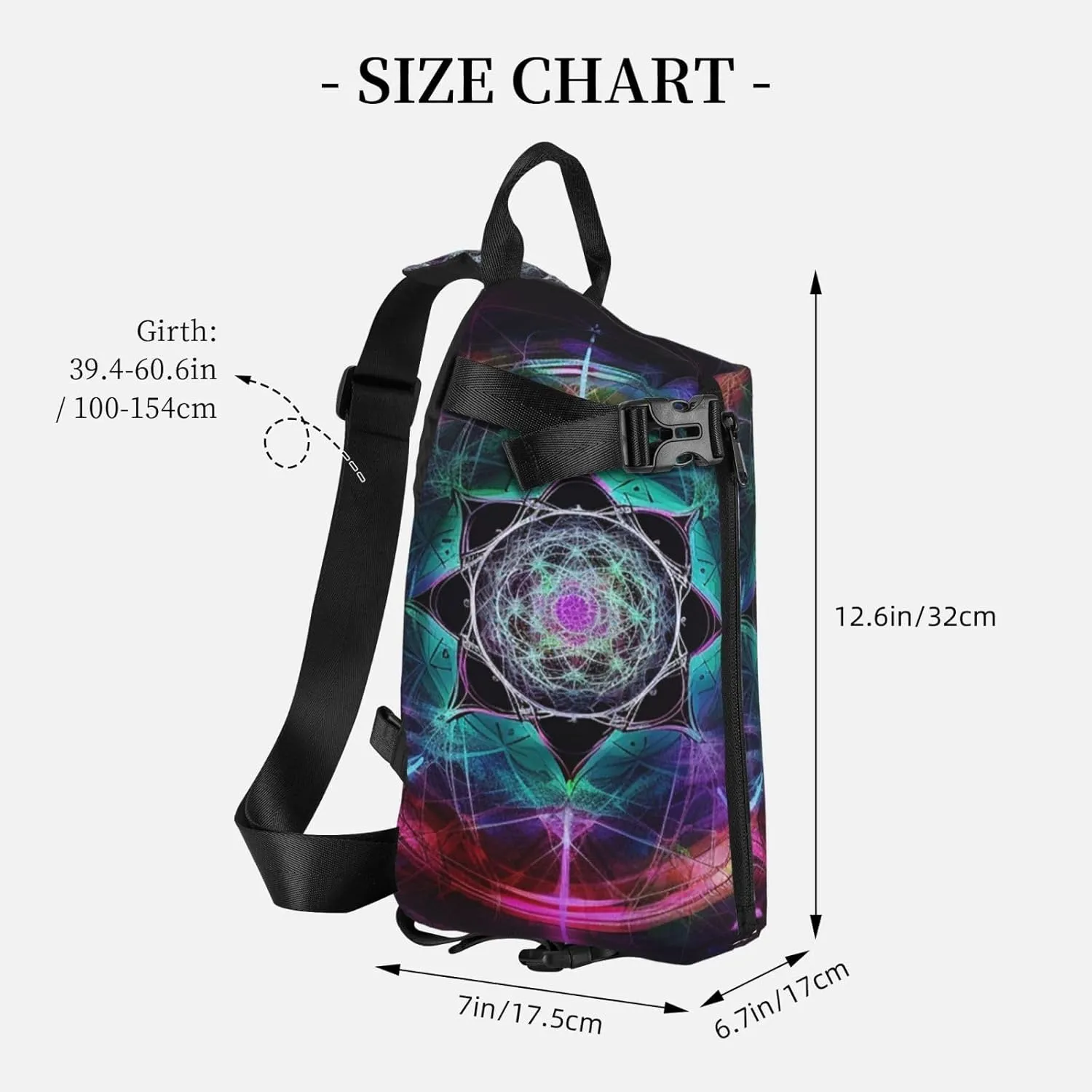 Sling Bag for Women Men Shoulder Bag Autumn Pumpkins Chest Bag Travel Fanny Pack Lightweight Casual Daypack, Art Colorful, One Size