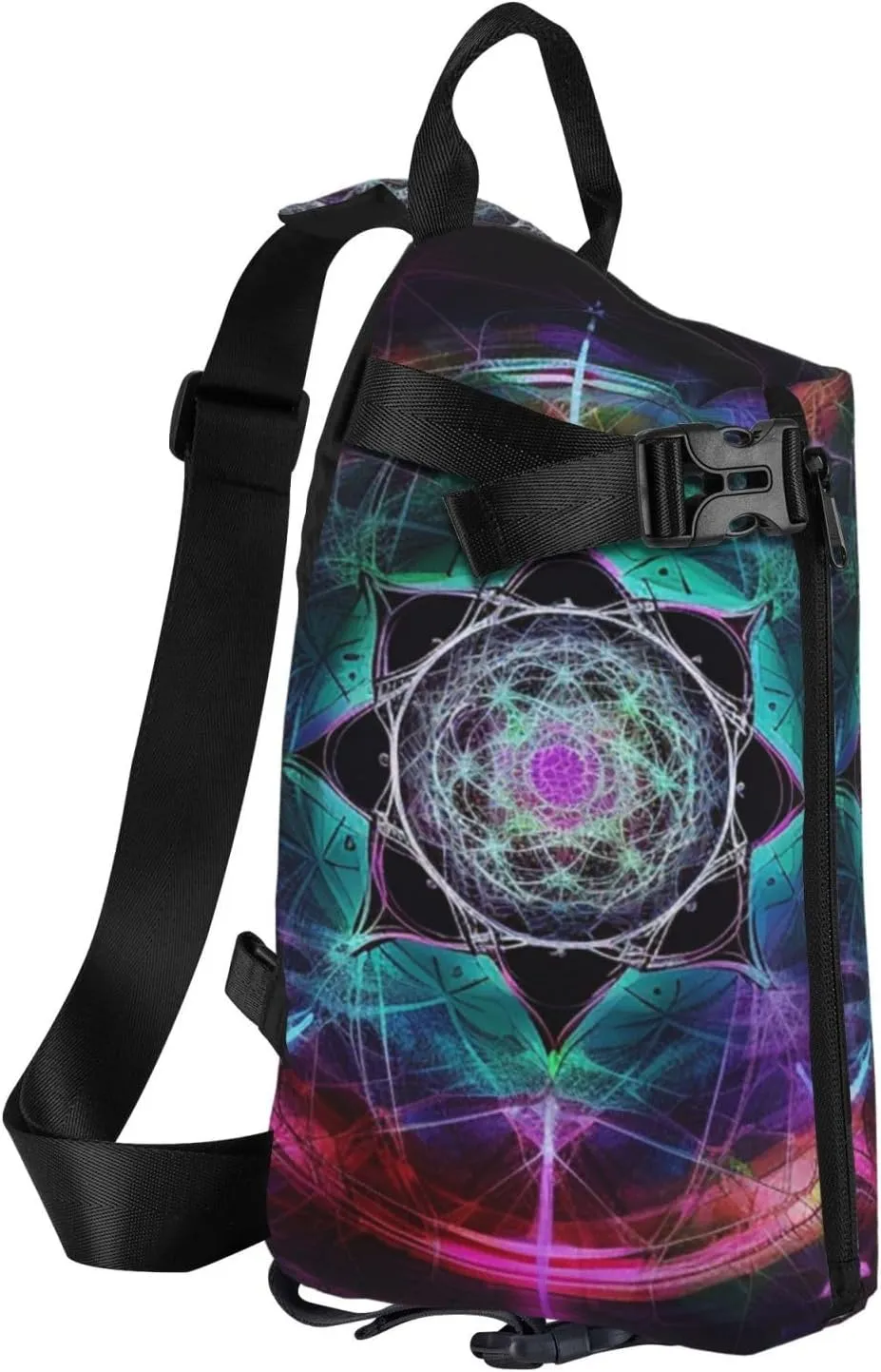Sling Bag for Women Men Shoulder Bag Autumn Pumpkins Chest Bag Travel Fanny Pack Lightweight Casual Daypack, Art Colorful, One Size