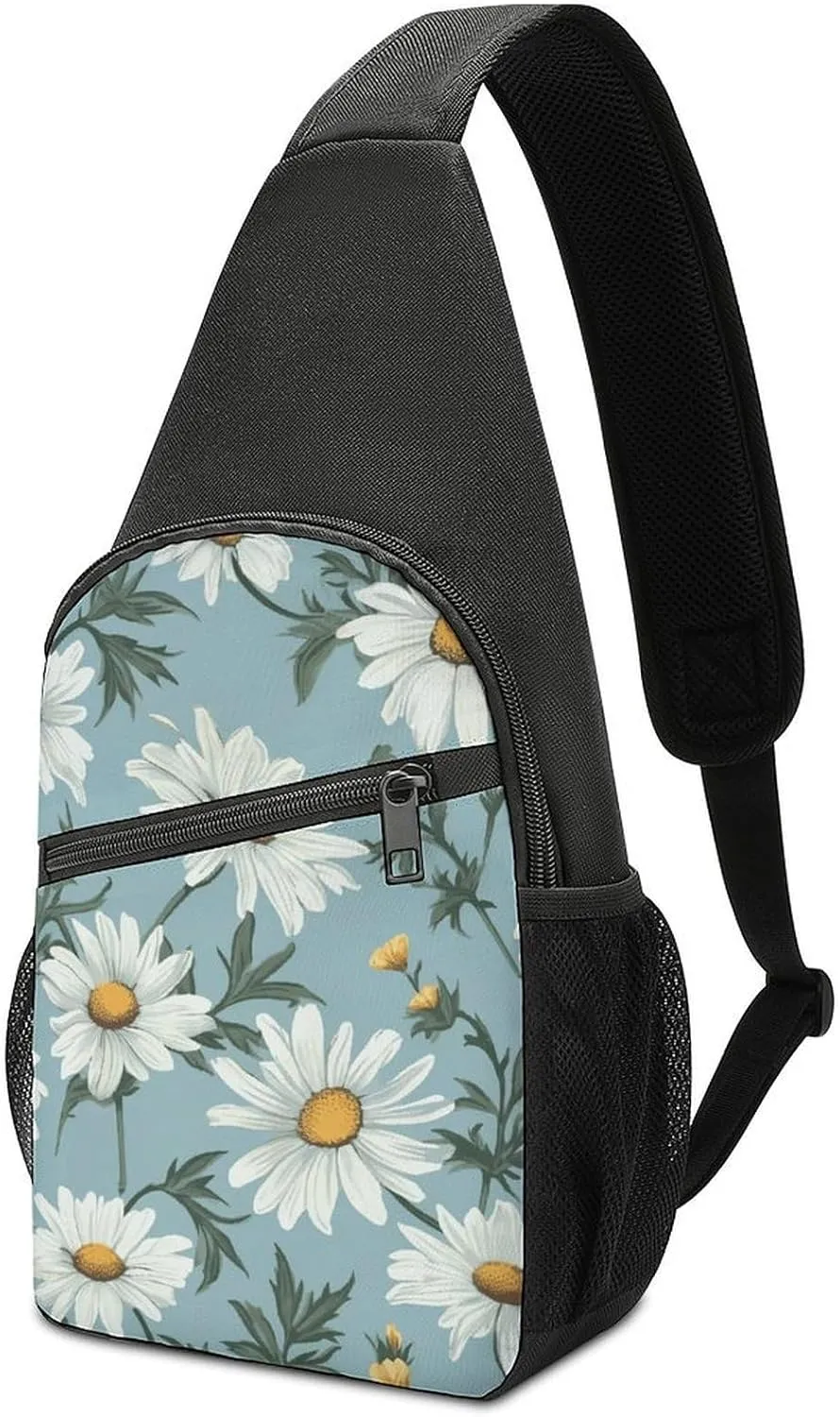 Sling Bags Daisy Chest Bag for Men Women Shoulder Bag for Travel Sport Chest Pack