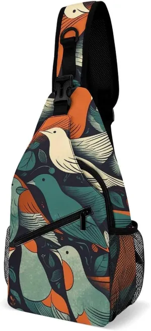 Sling Bags Flock Of Birds Chest Bag for Men Women Shoulder Bag for Travel Sport Chest Pack