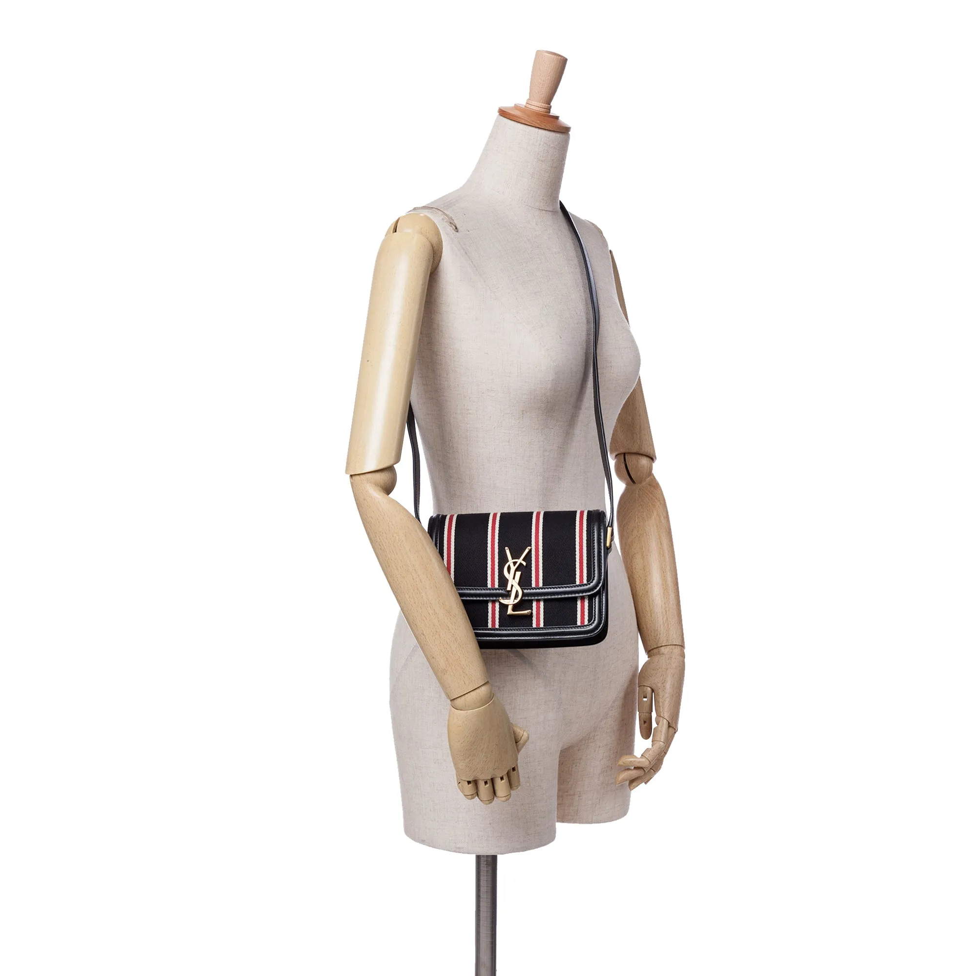 Small Canvas Striped Solferino Satchel In Box