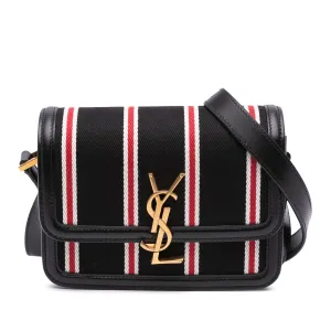 Small Canvas Striped Solferino Satchel In Box