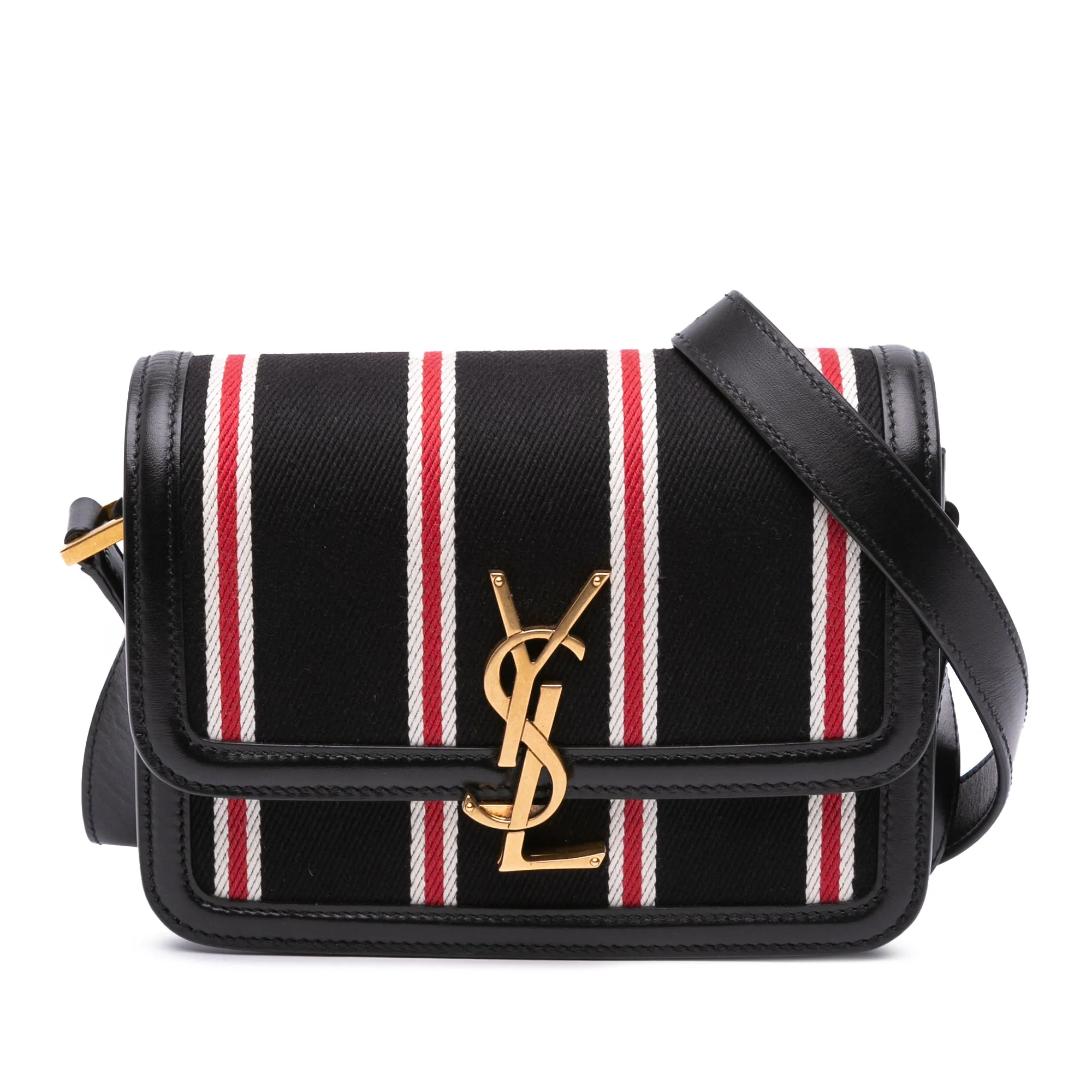 Small Canvas Striped Solferino Satchel In Box