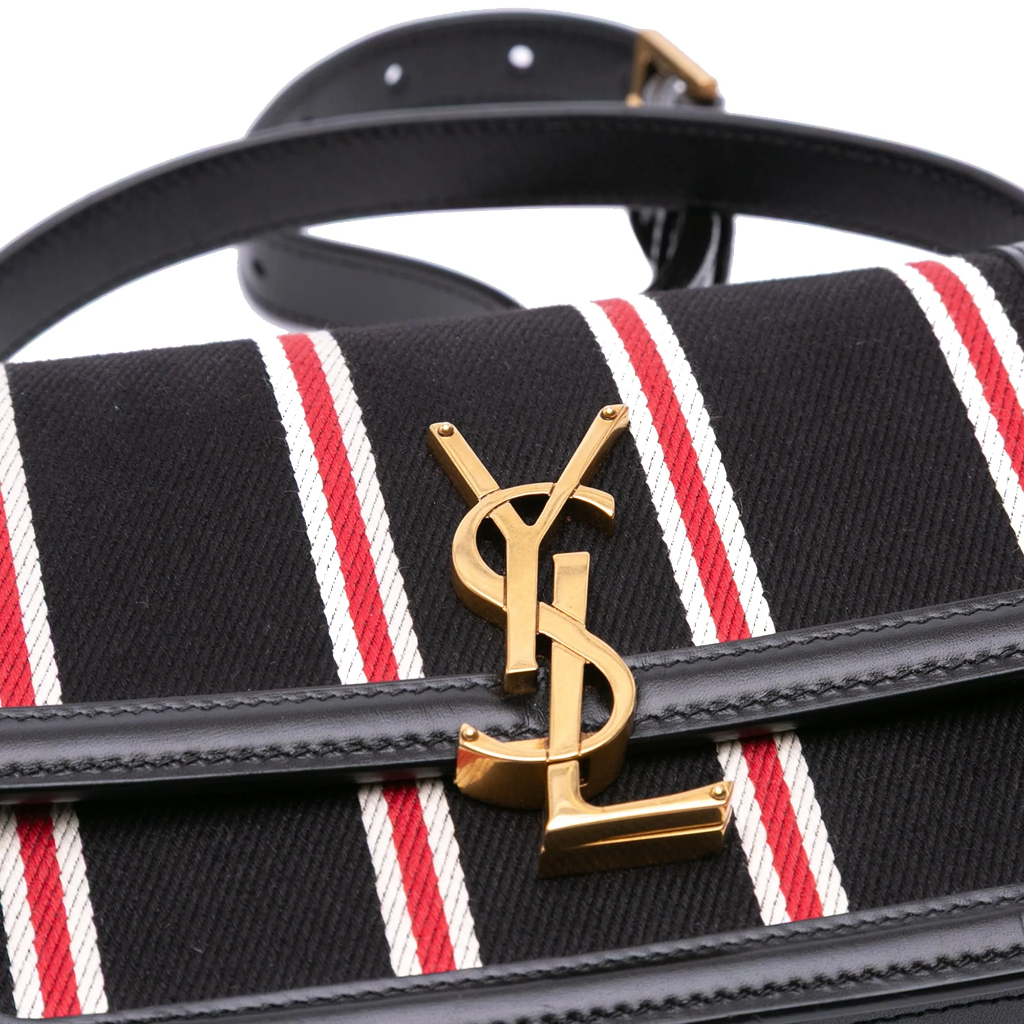 Small Canvas Striped Solferino Satchel In Box
