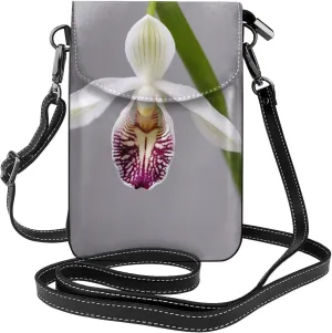 Small Crossbody Bags for Women,Leather Shoulder Bag for Cell Phone Purse with Strap and Dolphins in the sea Printed